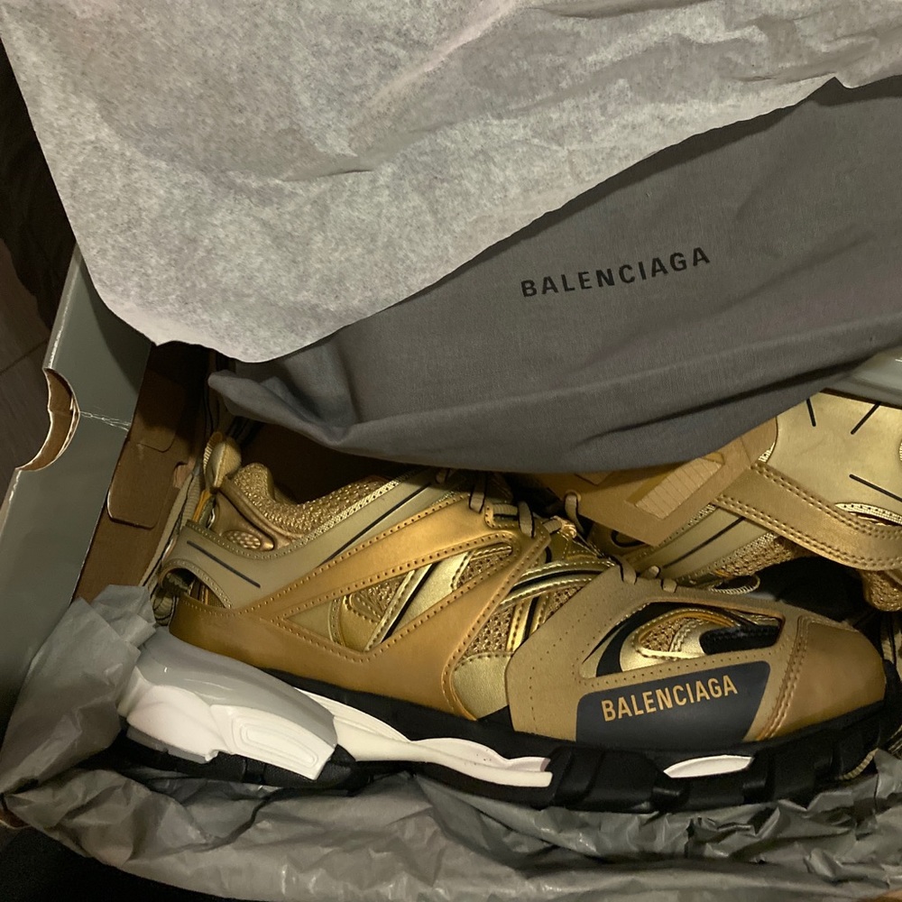 Balenciagas Gold Track 1 Sneaks sz. 43